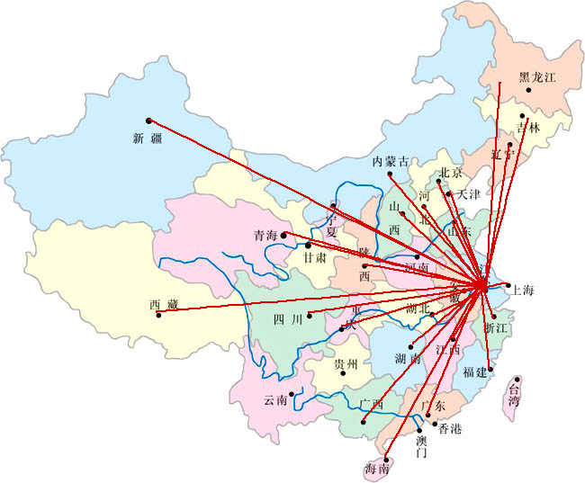 銷售網(wǎng)絡分布圖
